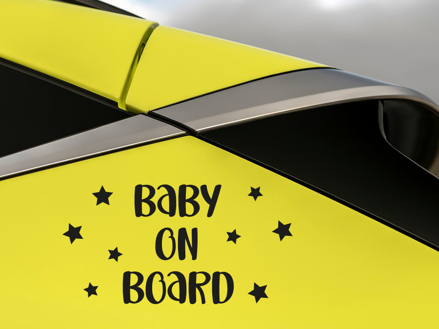 Aufkleber Baby on Board Version 4 | 15 x 7,8 cm AG-0501