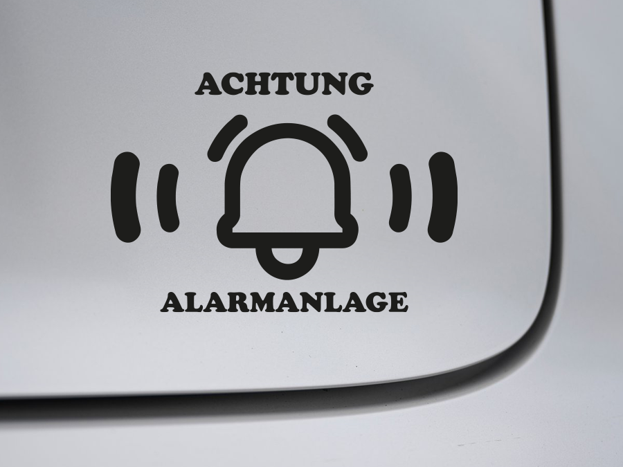 Aufkleber Achtung Alarmanlage 15 x 10,5 cm AG-0771