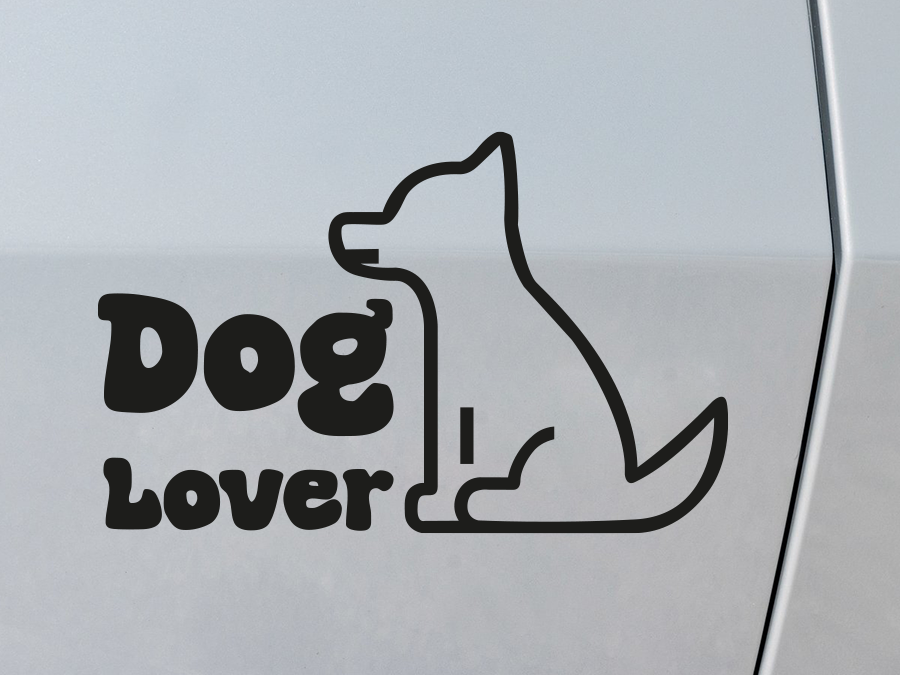 Aufkleber Dog Lover Version 2 | 20 x 13 cm AG-0837