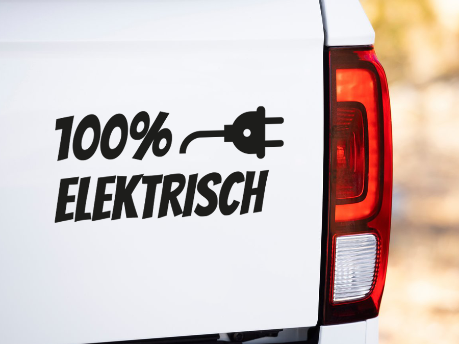 Aufkleber 100% elektrisch version 2 | 20 x 8 cm AG-0765